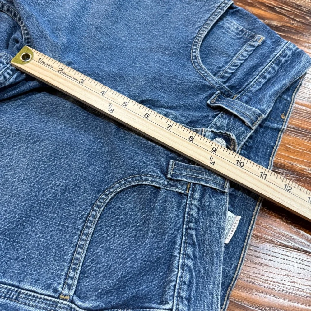 Levis Kids Size 14 Regular Carpenter Denim Shorts Blue Medium Wash - STAIN